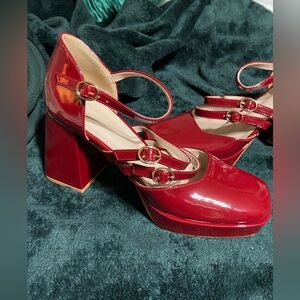 Cherry Red heels size 9US